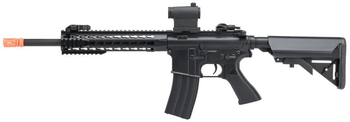 CYMA Sport M4 Carbine w/ 10″ Keymod Handguard Airsoft Rifle, Black