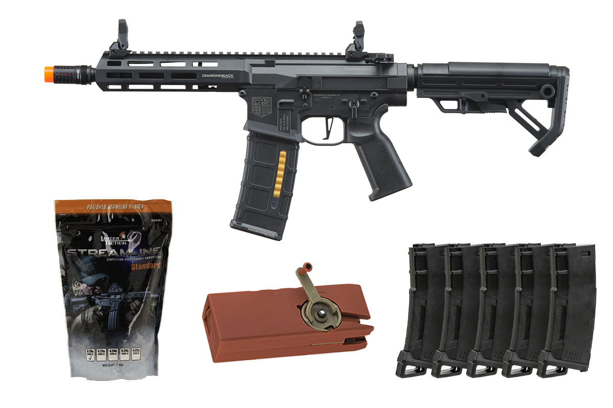 Bo Manufacturer Diamondback Licensed DB15 AP300 7″ Airsoft AEG Rifle Magazine Combo