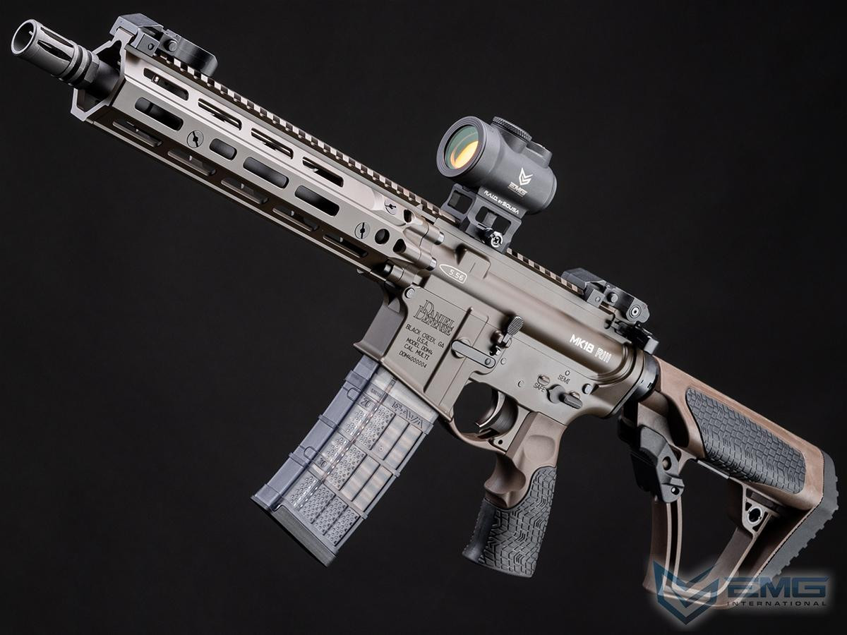 EMG x Daniel Defense DDM4 RIII CGS Series Gas Blowback Airsoft Rifles – CYMA (Model: MK18 / FDE)