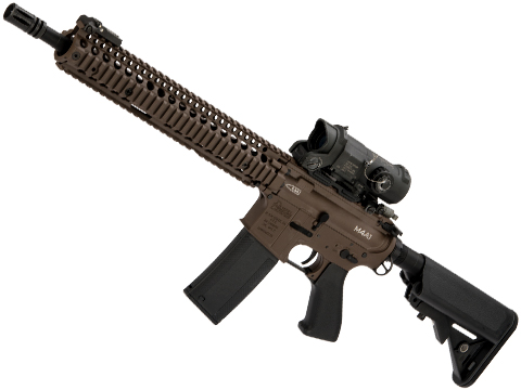 EMG x Daniel Defense Custom Built M4 Airsoft AEG (Model: i5 / 12″ Quad Rail – Cerakote Mil-Spec Brown)