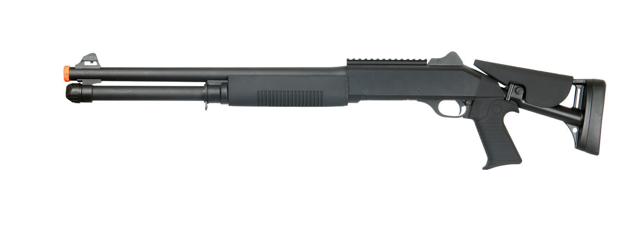 Double Eagle M56DL Tri-Shot Spring Shotgun Long Barrel Retractable Stock