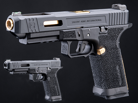 EMG x Salient Arms International BLU Gas Blowback Airsoft Training Weapon w/ Tier One Competition Slide Kit