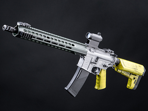 EMG x Barrett Custom Cerakote REC7 DI AR15 AEG Training Rifle – Krytac (Color: Bomber Pin Up / Carbine)
