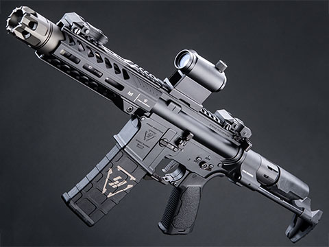 EMG x Strike Industries Tactical Competition AEG w/ E-Shooter Kestrel ETU – CYMA (Model: PDW – 350 FPS / Black / Gun Only)