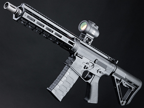 EMG x Falkor Blitz Compact M4 w/ eSilverEdge Gearbox Airsoft AEG Training Rifle (Color: Black / RS3 Stock 350 FPS)