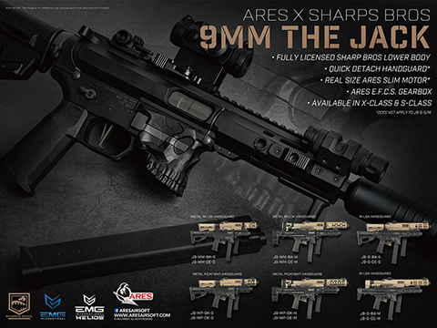 EMG Helios x Sharps Bros “Jack9” Polymer Receiver Pistol Caliber Carbine Airsoft AEG