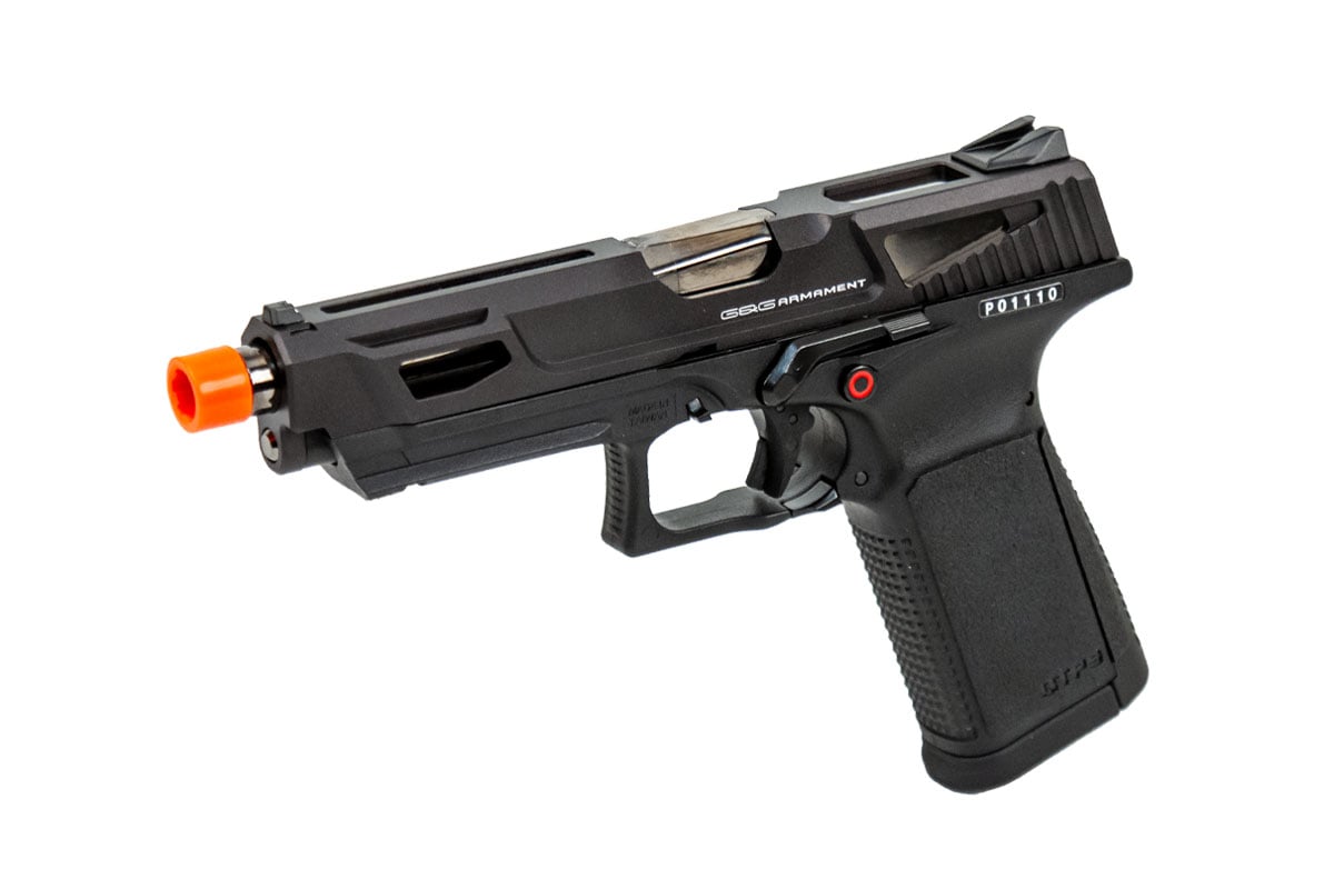G&G GTP 9 MS Green Gas Blowback Airsoft Pistol (Black)
