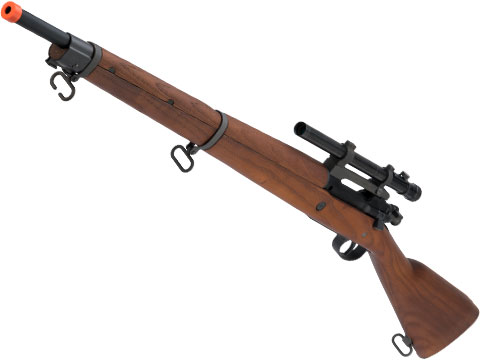 G&G Top Tech GM1903 A4 Airsoft Green Gas / CO2 Gas Rifle with Real Wood Furniture