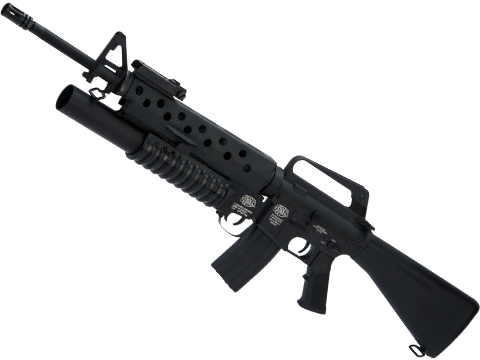 G&P “Scar Face” M16A1 VN Airsoft AEG Rifle w/ M203 Grenade Launcher