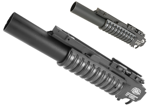 G&P Airsoft Rifled Barrel M203 Grenade Launcher w/ QD Cam Lock Mount and Grenade Shell