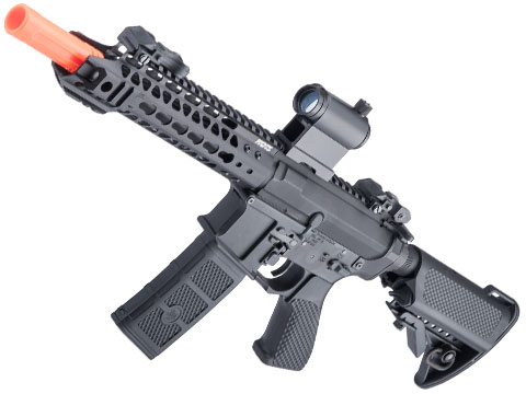 G&P MOTS 9″ M4 Carbine Airsoft AEG Rifle w/ GATE ASTER ETU (Color: Black)