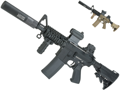 Evike.com G&P Rapid Fire II Airsoft AEG Rifle w/ QD Barrel Extension & E-Shooter Kestrel Basic ETU