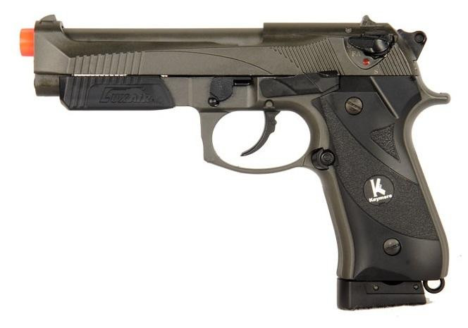 HFC Full Metal M9 Style CO2 Blowback Pistol Full/Semi Auto, Two Tone