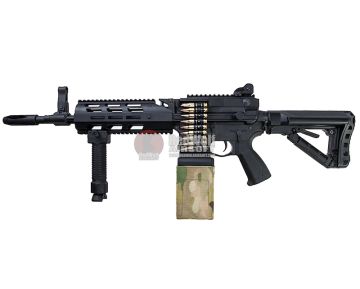 G&G CM16 LMG (Combat Machine) AEG Airsoft Rifle – Black