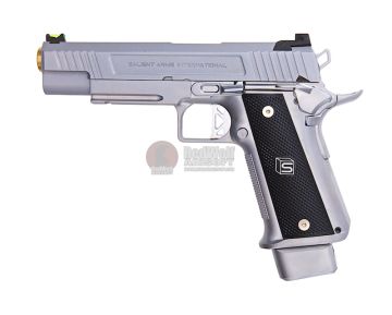 EMG SAI Hi Capa 5.1 GBB Airsoft Pistol – Silver (by AW Custom)