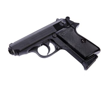 Maruzen PPK/S Walther Green Gas Airsoft Pistol – Black Metal Finish Version