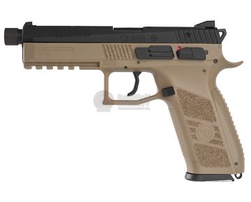 KJ Works ASG CZ P-09 Duty GBB Airsoft Pistol (Threaded Barrel)(ASG Licensed) – TAN