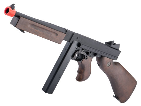 Cybergun x Thompson M1A1 Military Elite Grade Airsoft AEG Rifle w/ MOSFET (Model: Real Wood)