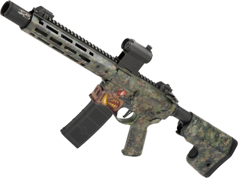 EMG x Sharps Bros “Warthog 10” M4 Airsoft AEG Rifle w/ Custom Cerakote (Model: Woodland Warganics)