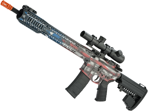 EMG x Black Rain Ordnance Fallout 15 “Force” Airsoft M4 AEG w/ Custom Stars and Stripes Cerakote Finish