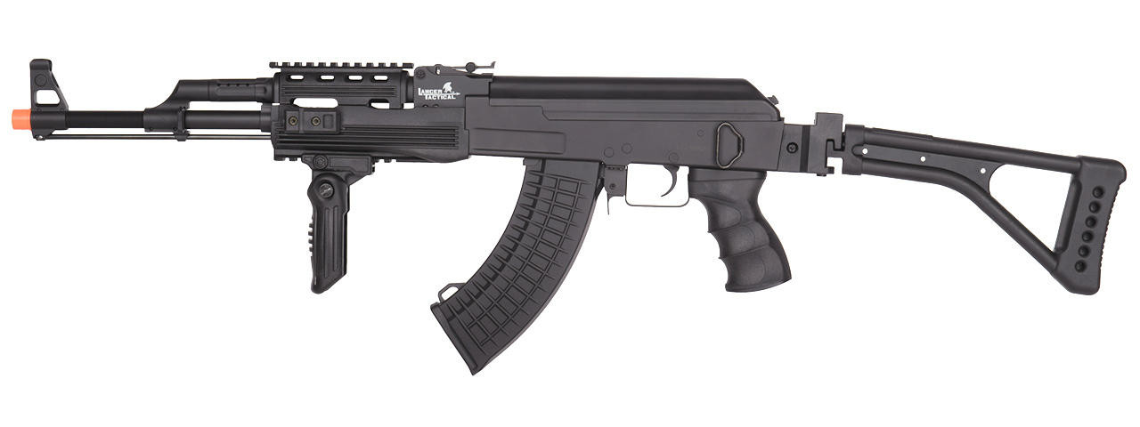Lancer Tactical CM028U AK-47 Tactical Full Metal AEG Folding Stock Airsoft Rifle by CYMA