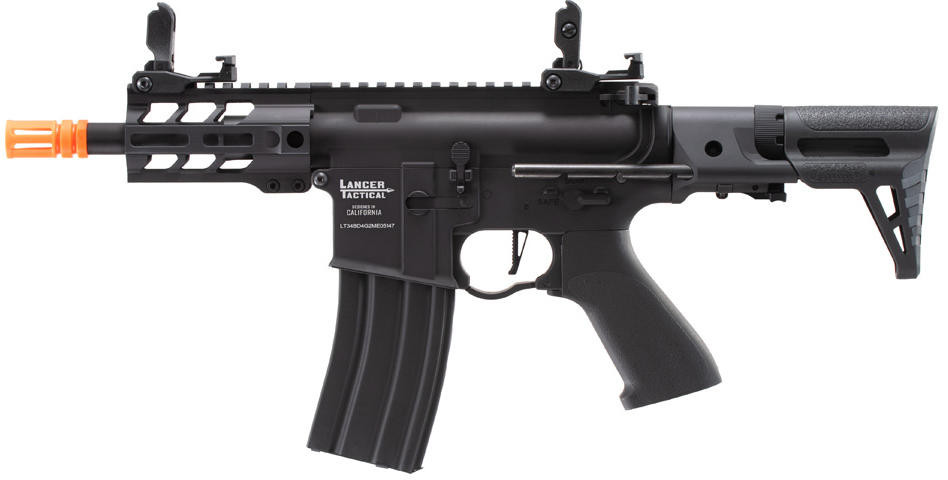 Lancer Tactical Enforcer Gen 2 Battle Hawk 4″ PDW Airsoft AEG Rifle, Black