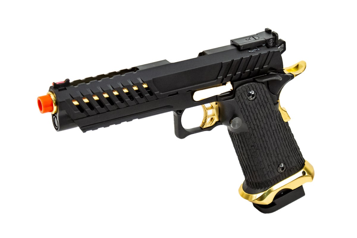 Lancer Tactical Knightshade 1911 Gas Blowback Airsoft Pistol (Black/Gold)