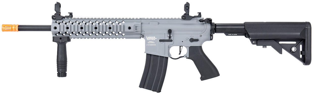 Lancer Tactical LT-12 ProLine Series M4 EVO Airsoft AEG Rifle, High FPS, Gray