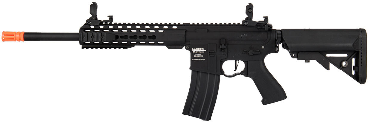 Lancer Tactical M4 KeyMod 10″ Semi/Full Auto Airsoft AEG Rifle, Black