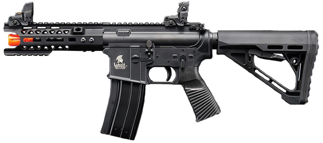 Lancer Tactical Wirecutter M4 Shorty 7″ GBB Polymer Airsoft Rifle w/ MLOK Rail by Golden Eagle, Black