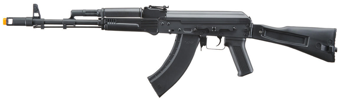 Lancer Tactical x Kalashnikov USA Licensed KR-103 Airsoft AEG Rifle with Folding Stock, Black