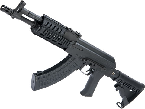 LCT Stamped Steel TX-M Tactical AK AEG Rifle w/ Quad RIS System
