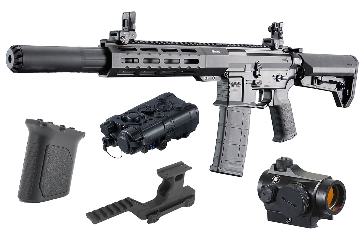 MAYO GANG MGC4 MK3 FULL METAL M4 AEG W/ ETU AIRSOFT RIFLE FIELD READY COMBO