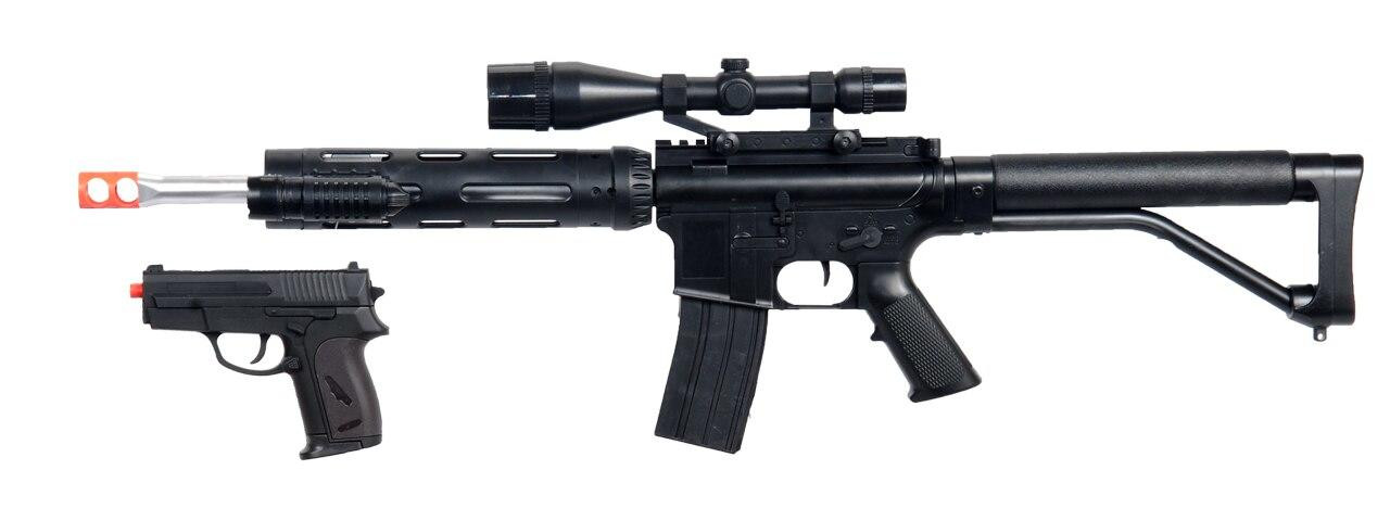 P1136 Spring Airsoft Rifle and Pistol Combo