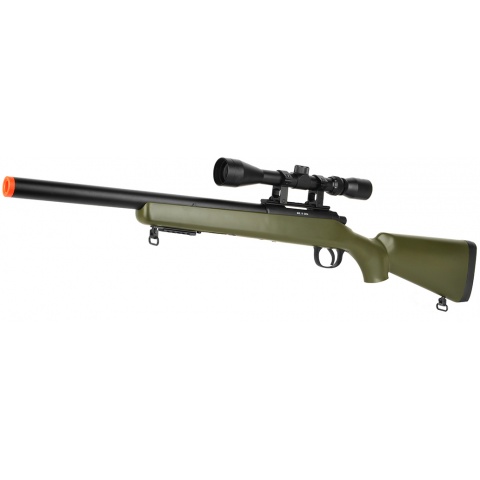 WellFire Bolt Action VSR CQB Airsoft Sniper Rifle w/ Scope – OD GREEN