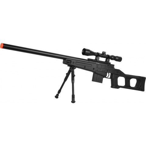 WellFire MB4408D MK96 Covert Airsoft Sniper Rifle w/ Scope & Bipod