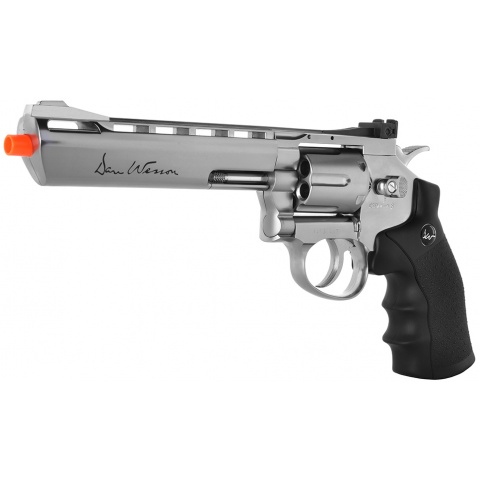 ASG Dan Wesson 6″ CO2 NBB Airsoft Revolver w/ Tactical Rail – SILVER