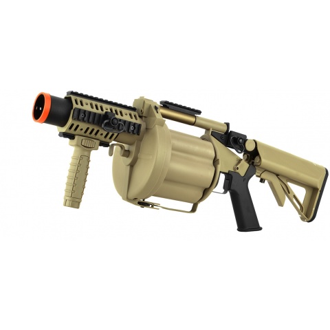 ICS Airsoft M32A1 GLM 6-Round Revolving Grenade Launcher – TAN