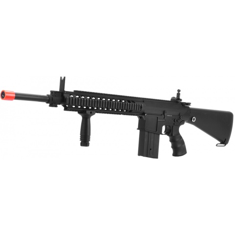 Golden Eagle Airsoft SR-25 Sniper Rifle AEG w/ Mock Suppressor – BLACK