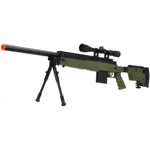 WellFire MB4406D Bolt Action Sniper Rifle w/ Folding Stock – OD