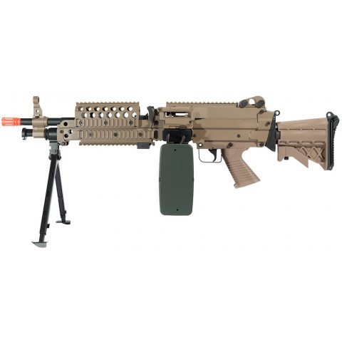 Atlas Custom Works Full Metal M249 MK46 SPW Support Rifle Airsoft AEG – TAN (GUN ONLY)