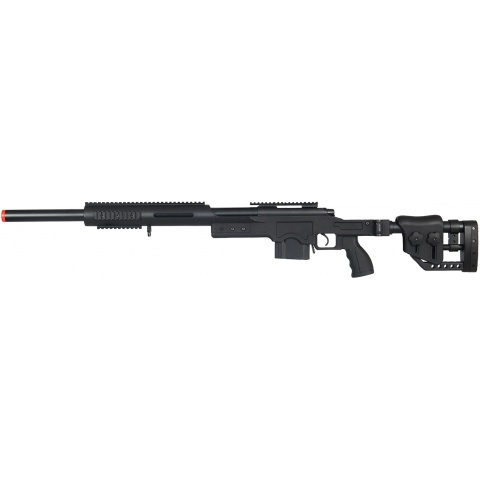 Well Airsoft M24/M28 BOLT Action Rifle w/ Folding Stock – BLACK