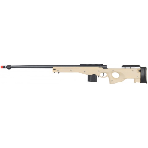 Well Airsoft L96 BOLT Action Rifle w/ Fluted Barrel Optics Rail – TAN