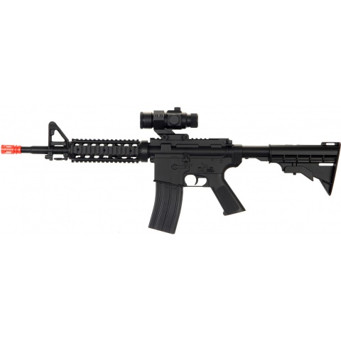 UK Arms Airsoft M4 AEG Adjustable LE Stock Quad RIS – BLACK
