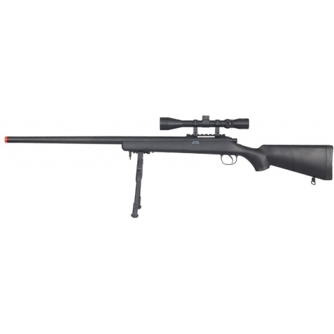 UK Arms Airsoft VSR-10 Bolt Action Rifle w/ Scope & Bipod – BLACK