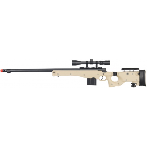 UK Arms Airsoft L96 Fluted Barrel Bolt Action Rifle w/ Scope – TAN