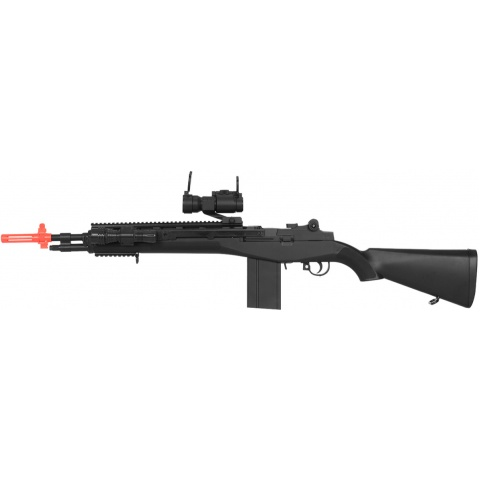 UK Arms Airsoft M14 Scout Spring Rifle w/ Red Dot Sight – BLACK