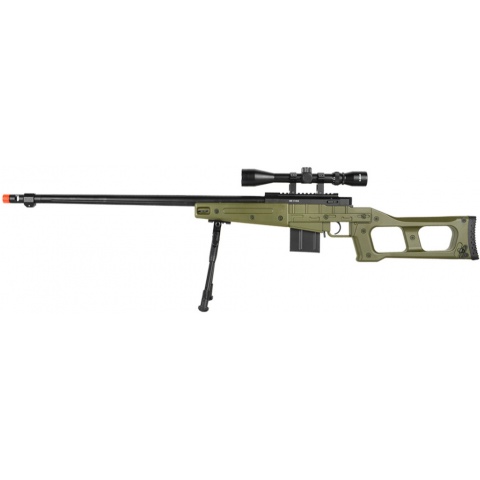 UK Arms Airsoft MK96 Covert Bolt Action Scope Rifle w/ Bipod – OD