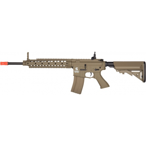 Lancer Tactical Airsoft M4 AEG Rifle w/ 10″ Free Float Quad Rail – DE
