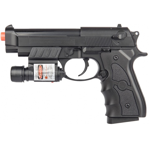 UK Arms G52R Airsoft Spring Powered Pistol w/ Laser – BLACK